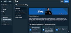 Stake.com responsible gambling