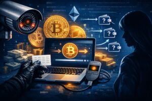 Cryptocurrency theft using home camera footage